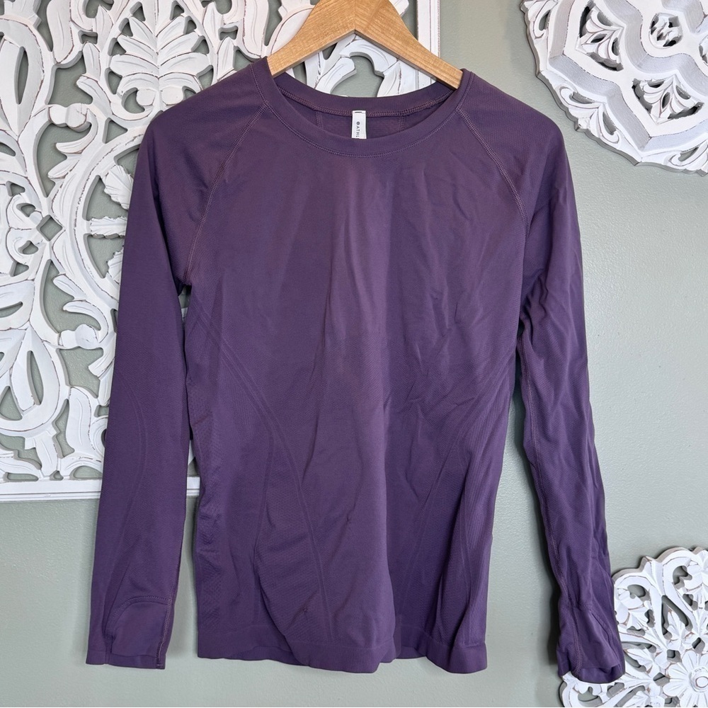 Athleta Long Sleeve Purple Top FLAWED